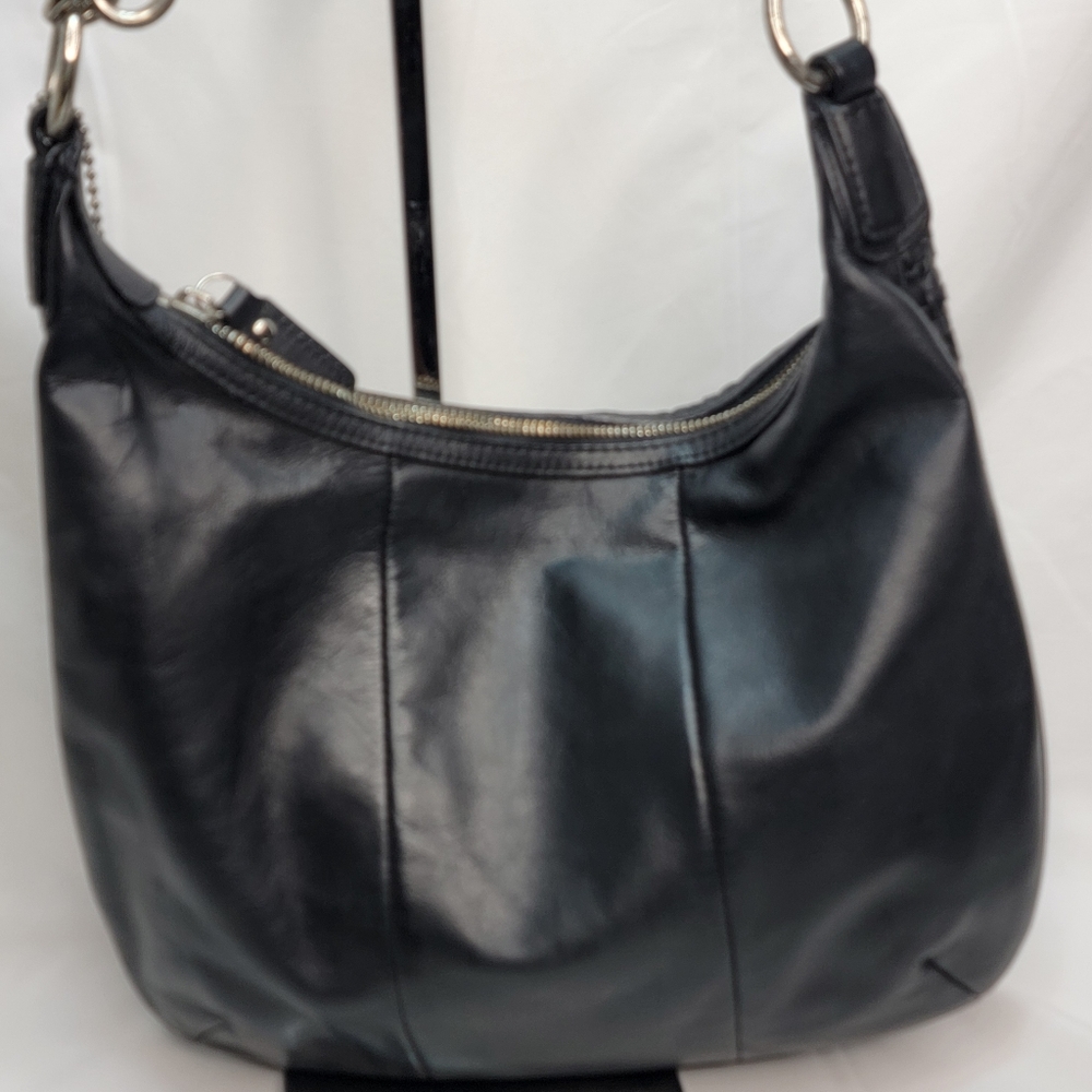 RARE Coach‎ Woven Leather Hobo Bag - Picture 12 of 13